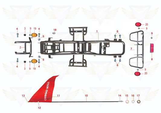 Rex 110cc Parts - Frame