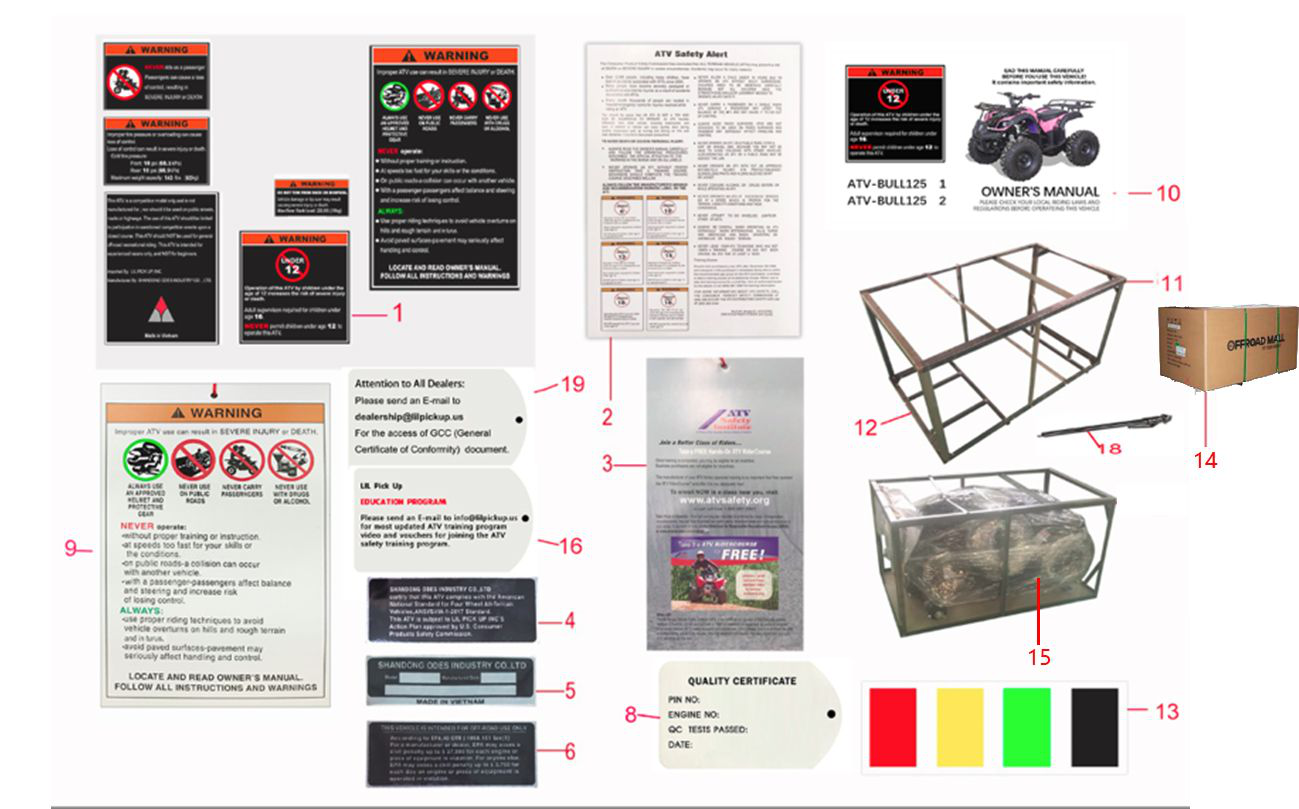 Bull 125cc parts - Packing 2021